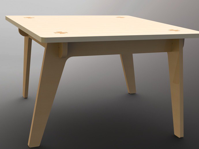 imagem do arquivo vetor para download Mesa quadrada baixa