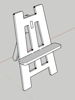 imagem do arquivo vetor para download Mini cavalete de MDF