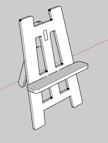 imagem do arquivo vetor para download Mini cavalete de MDF