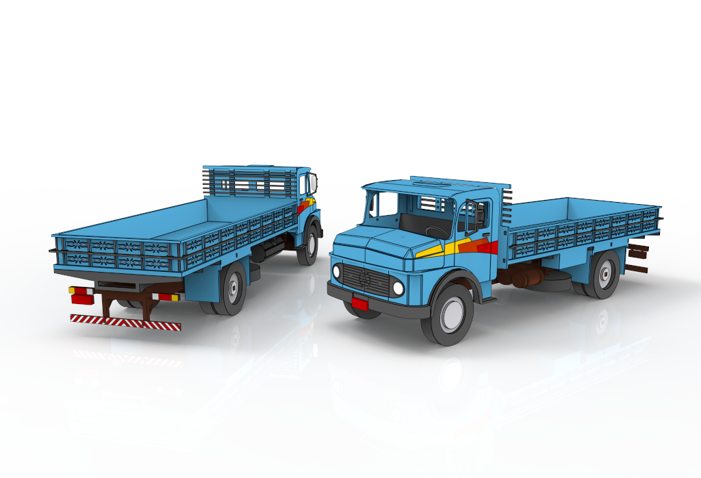 imagem do arquivo vetor para download Miniatura de Caminhão Mercedes Benz L 1113