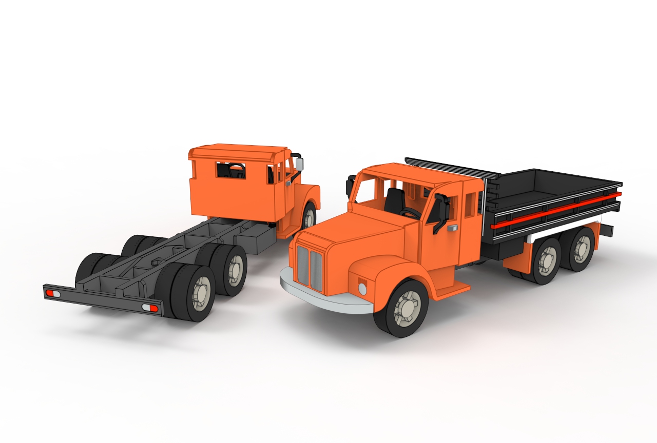 imagem do arquivo vetor para download Miniatura de Caminhão Scania L Graneleira 2,55mm