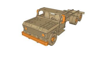 imagem do arquivo vetor para download Miniatura de caminhão Chevrolet D 70 basculante