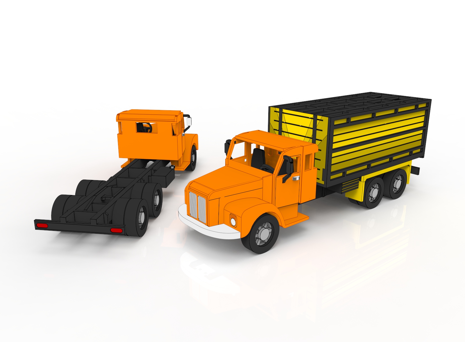 imagem do arquivo vetor para download Miniatura de caminhão Scania L  Graneleira 2,55mm