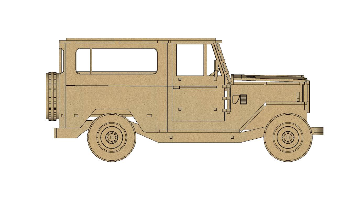 imagem do arquivo vetor para download Miniatura de carro FJ40 