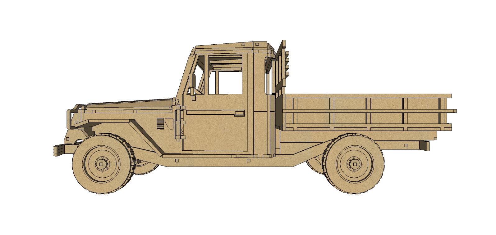 imagem do arquivo vetor para download Miniatura de carro Land Cruiser Wood body 