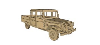 imagem do arquivo vetor para download Miniatura de carro Land Cruiser Long Pickup