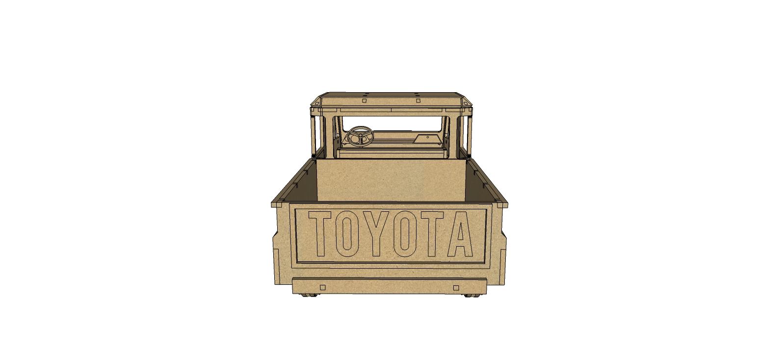 imagem do arquivo vetor para download Miniatura de carro Land Cruiser Long Pickup