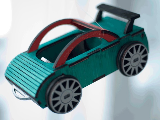 imagem do arquivo vetor para download Modelo 3D de Carro Esportivo em Madeira 