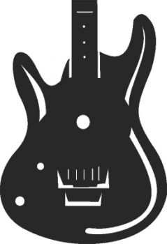 imagem do arquivo vetor para download Modelo de um relógio com design de guitarra