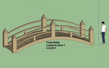 imagem do arquivo vetor para download Modelo pra corte a laser Ponte de jardim 