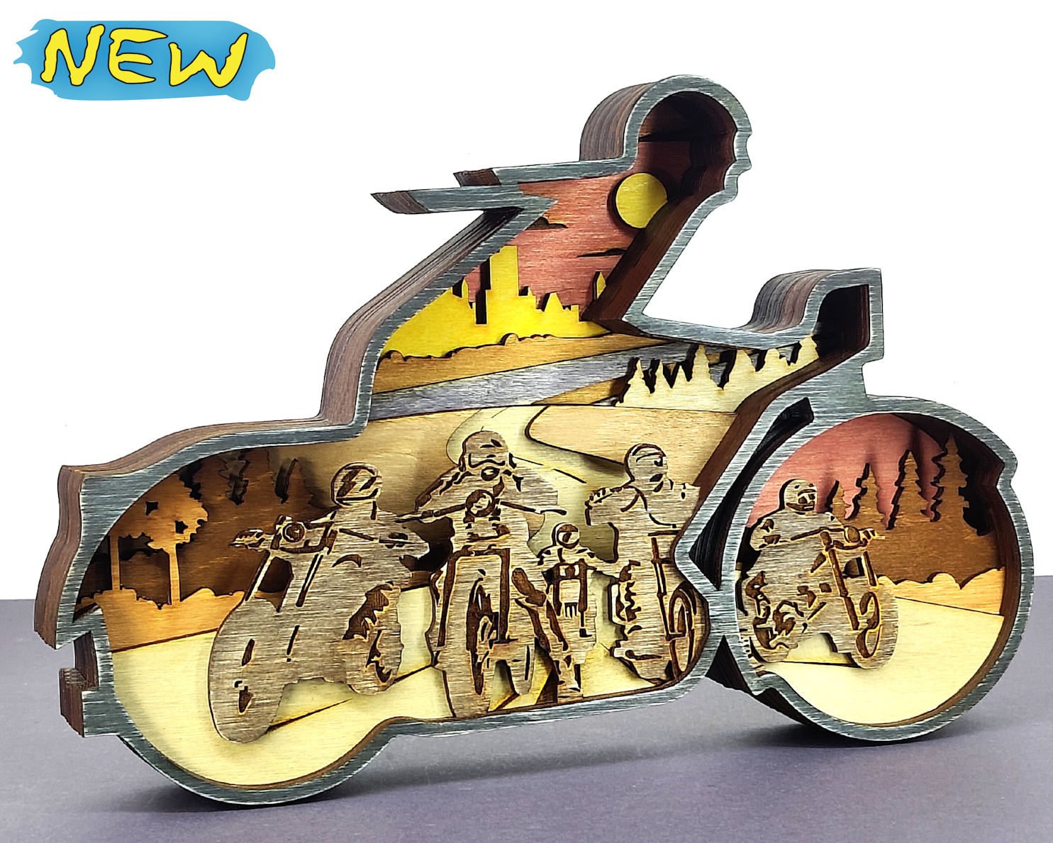 imagem do arquivo vetor para download Moto de corrida em Camadas Decorativo