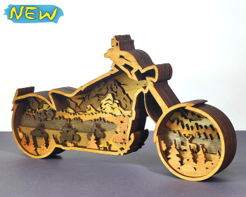 imagem do arquivo vetor para download Moto em Camadas Decorativo