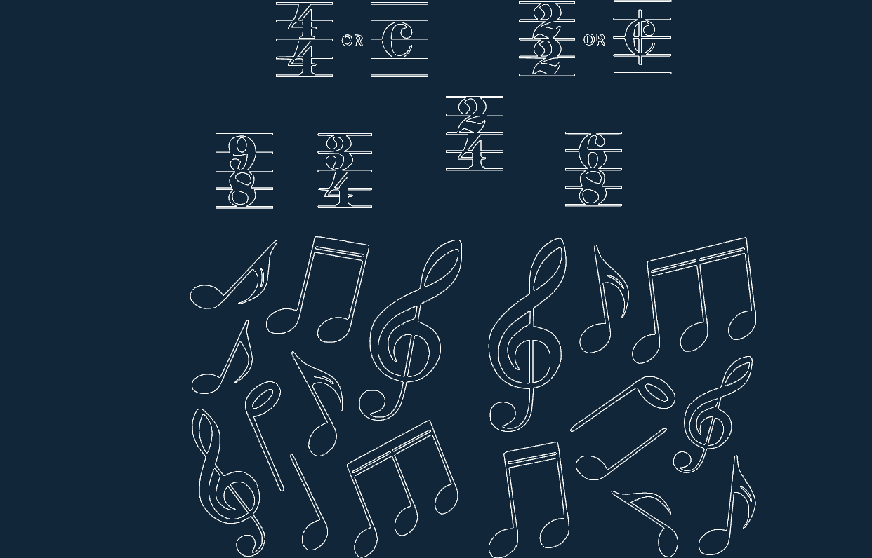 imagem do arquivo vetor para download Notas musicais