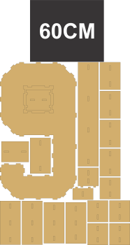 imagem do arquivo vetor para download Numero em forma de caixa Numero 9 60cm