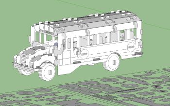 imagem do arquivo vetor para download Ônibus Escolar em miniatura