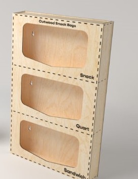 imagem do arquivo vetor para download Organizador de Sacos de Sanduíche