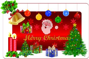 imagem do arquivo vetor para download Paisagem natalina