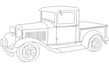 imagem do arquivo vetor para download Pickup ford 1932