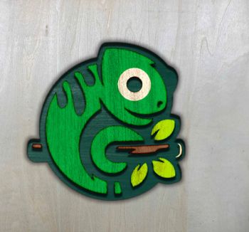 imagem do arquivo vetor para download Pingente decorativo de Camaleão
