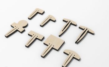imagem do arquivo vetor para download Pinos Glowforge