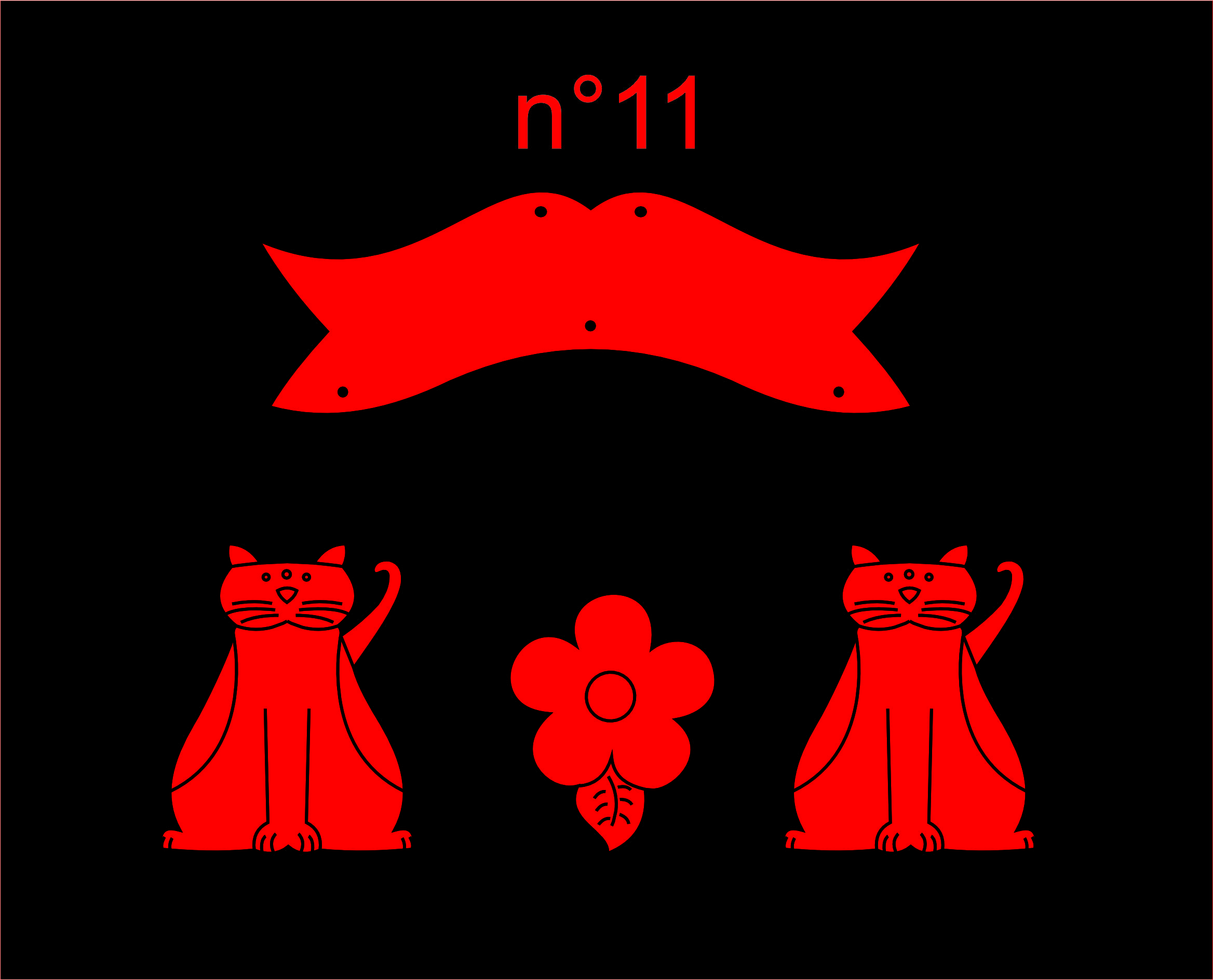 imagem do arquivo vetor para download Placa de gato