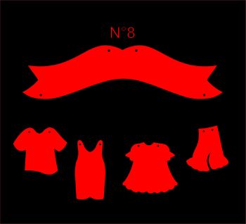 imagem do arquivo vetor para download Placa de peças de roupas