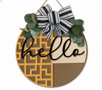 imagem do arquivo vetor para download Placa decorativa, Olá 