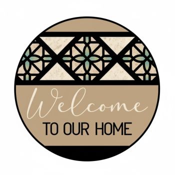 imagem do arquivo vetor para download Placa decorativa de Bem vindo a nossa casa 