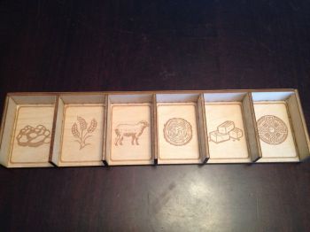 imagem do arquivo vetor para download Porta-cartões Catan cortado a laser 4mm