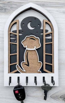 imagem do arquivo vetor para download Porta Chaves Cão noturno