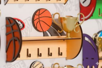 imagem do arquivo vetor para download Porta Chaves Esportivos, Basquete 