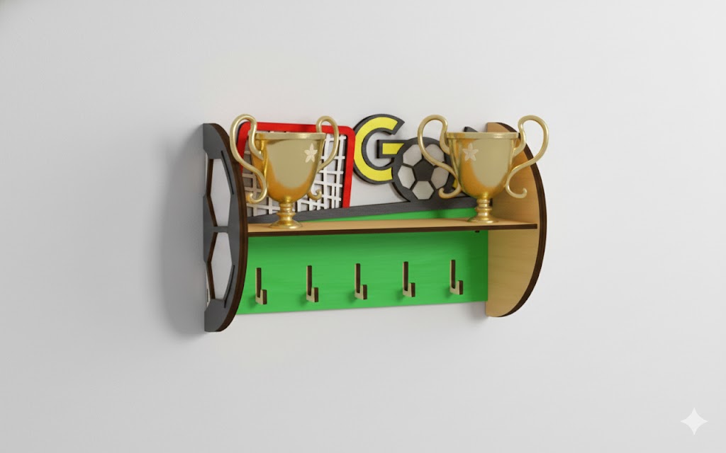 imagem do arquivo vetor para download Porta Chaves Esportivos, Futebol 