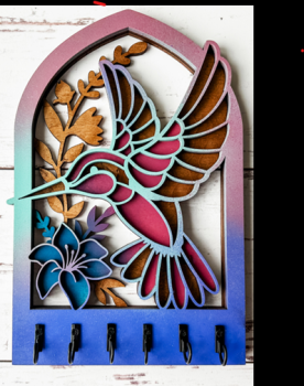 imagem do arquivo vetor para download Porta Chaves de Beija Flor