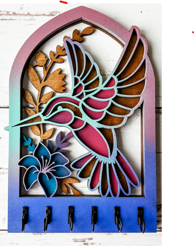 imagem do arquivo vetor para download Porta Chaves de Beija Flor