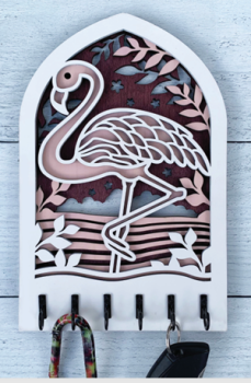 imagem do arquivo vetor para download Porta Chaves de flamingo