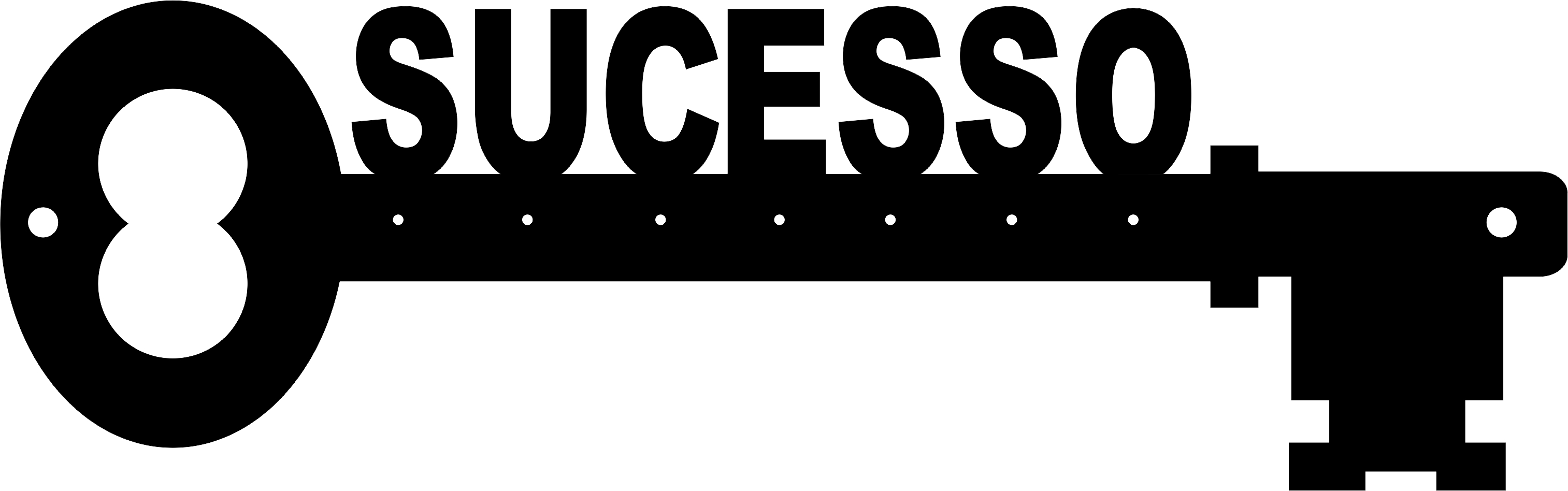 imagem do arquivo vetor para download Porta Chaves em forma de chave SUCESSO 