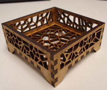 imagem do arquivo vetor para download Porta Copos Voronoi Cortado a Laser