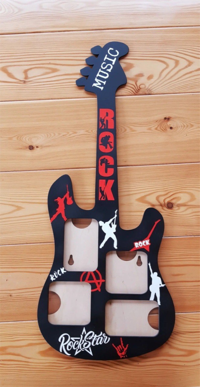 imagem do arquivo vetor para download Porta Fotos de Guitarra 