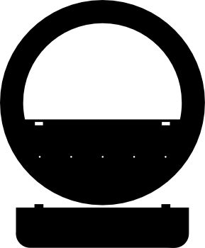 imagem do arquivo vetor para download Porta chaves com base redonda 