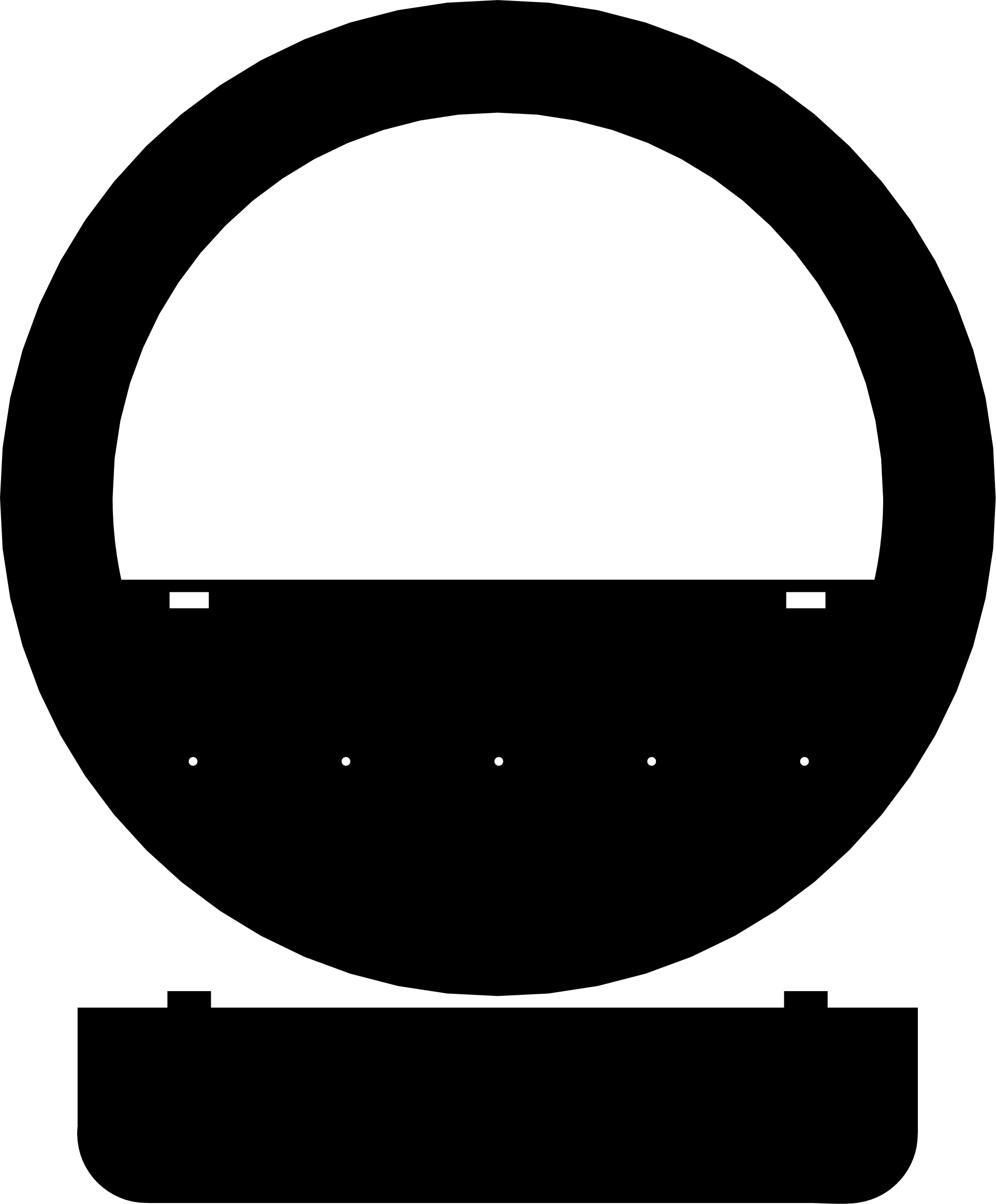 imagem do arquivo vetor para download Porta chaves com base redonda 