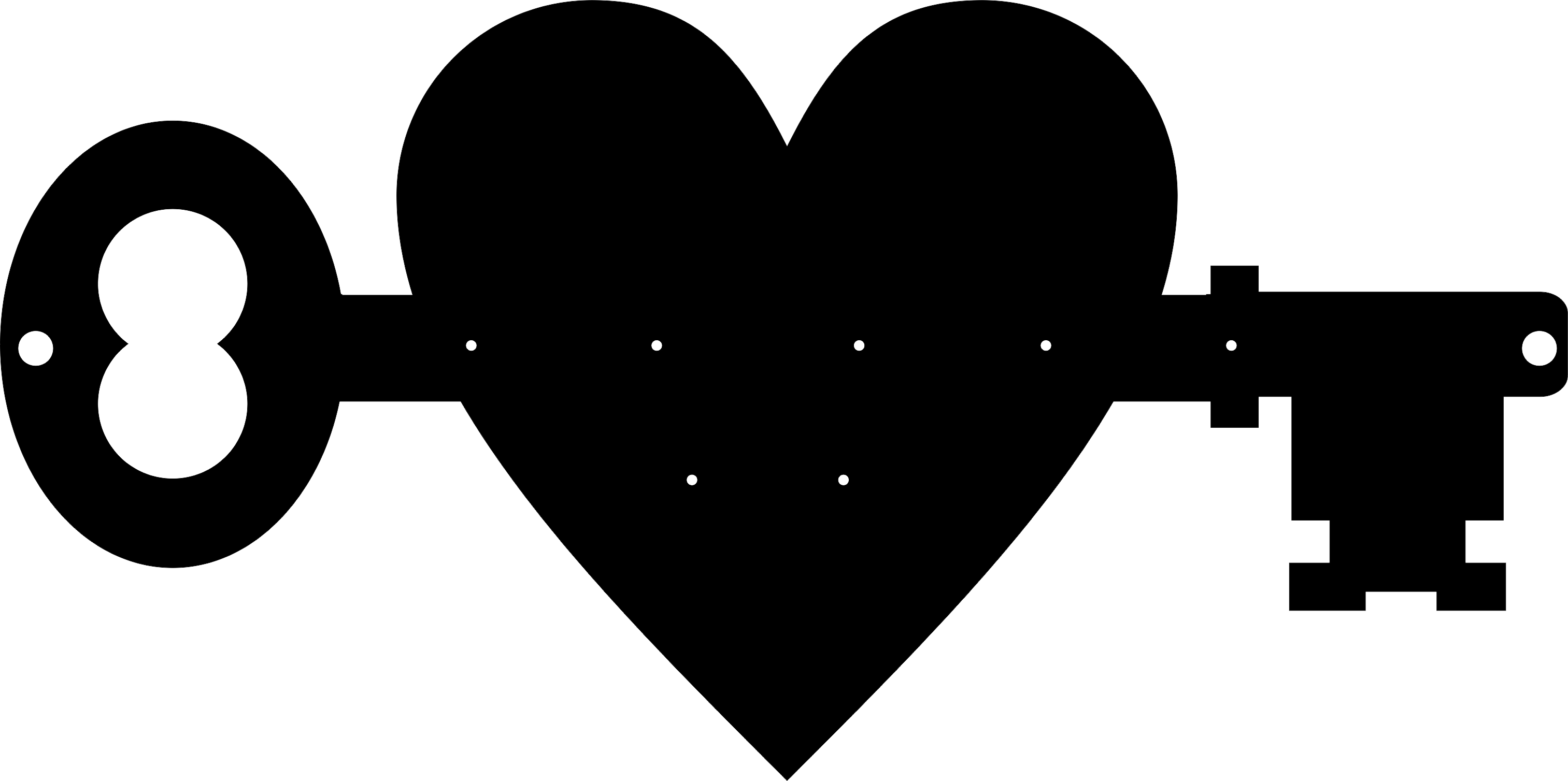 imagem do arquivo vetor para download Porta chaves de coração 