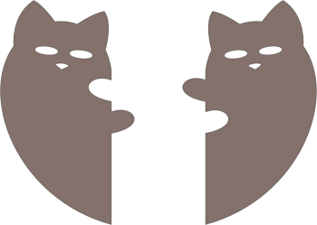 imagem do arquivo vetor para download Porta chaves em formato de coração e gato