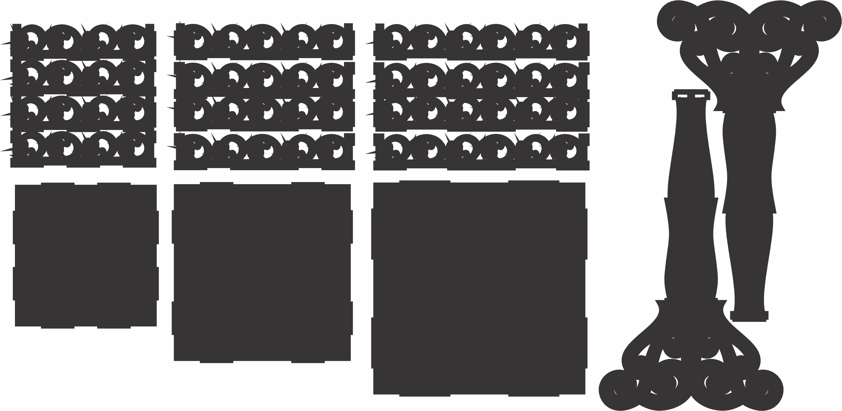 imagem do arquivo vetor para download Porta cupcake 3 andares com bandejas provençais