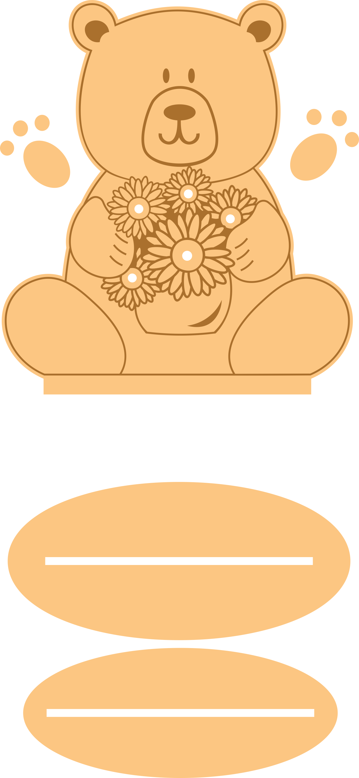 imagem do arquivo vetor para download Porta flores de urso decorativo para presentear