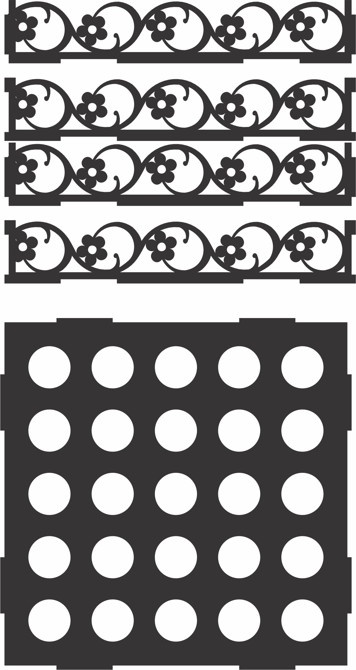 imagem do arquivo vetor para download Porta tubetes 25x25x05cm MDF 3mm
