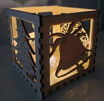 imagem do arquivo vetor para download Porta vela de Natal Cortado a Laser