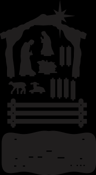 imagem do arquivo vetor para download Presépio Natalino 