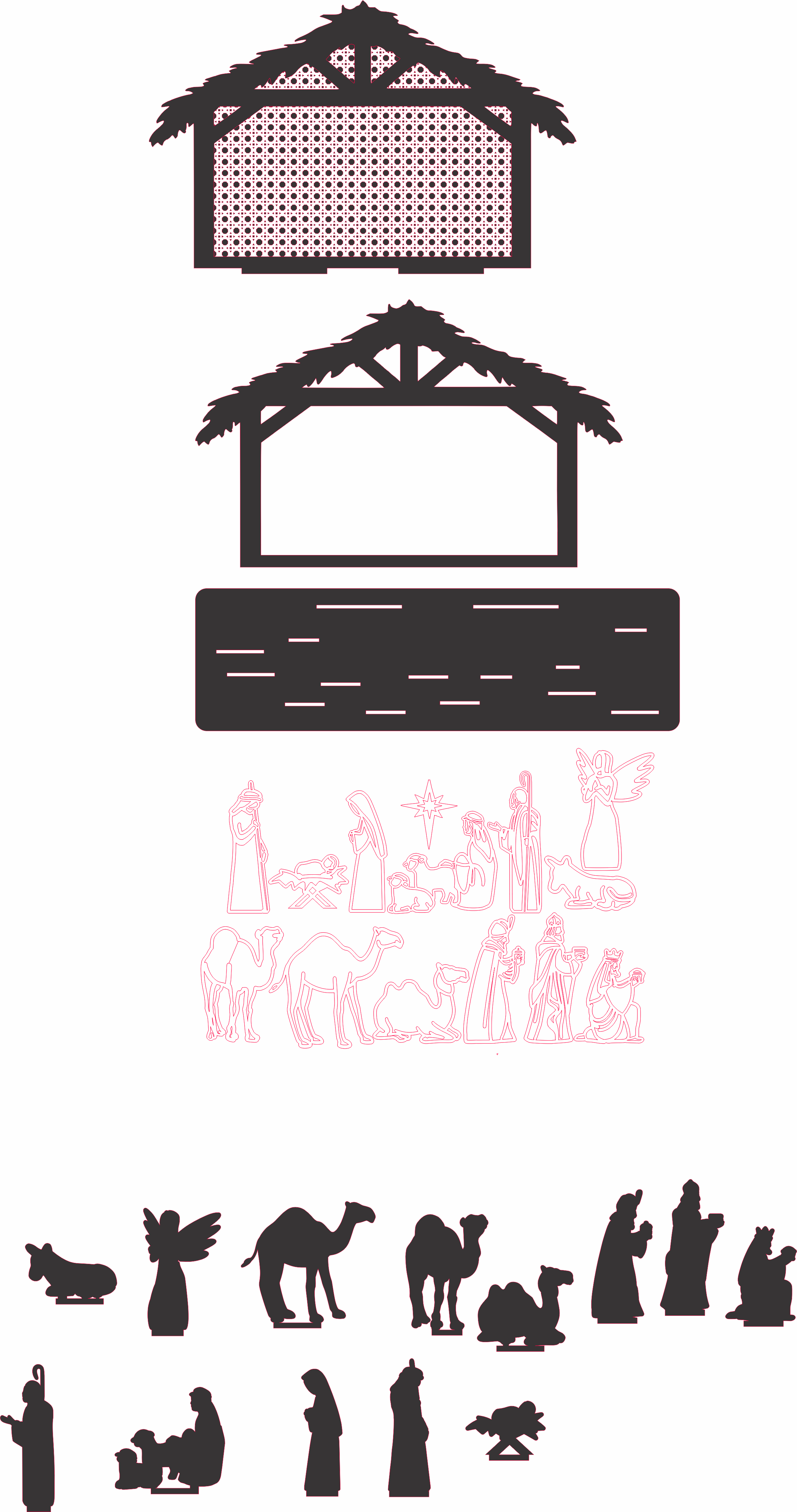 imagem do arquivo vetor para download Presépio  Natalino