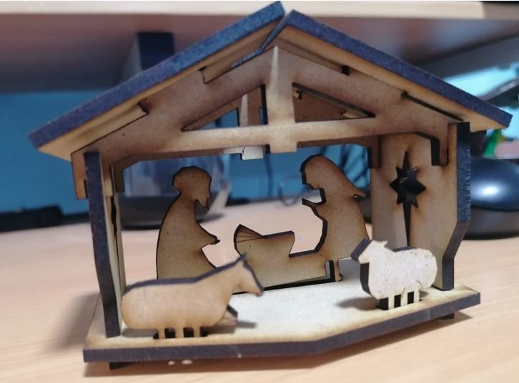 imagem do arquivo vetor para download Presépio  Natalino decorativo 