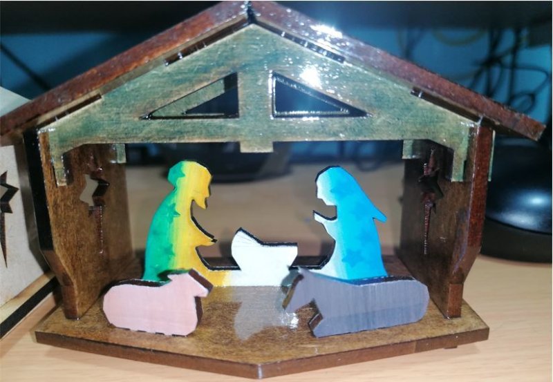 imagem do arquivo vetor para download Presépio  Natalino decorativo 